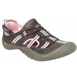 JSport Bleeker All Terrain Charcoal Gray & Pink  Water  Ready Shoes Sneakers 6